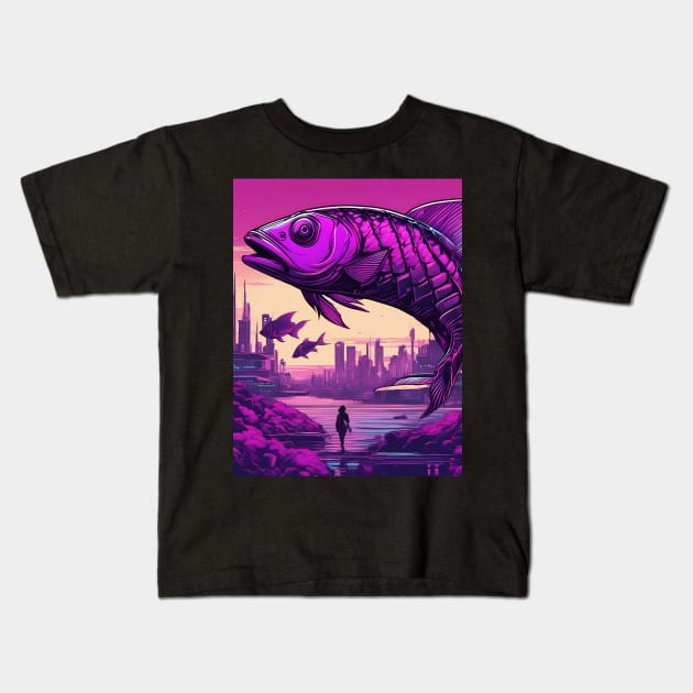 Vengeful Vortex Kids T-Shirt by animegirlnft